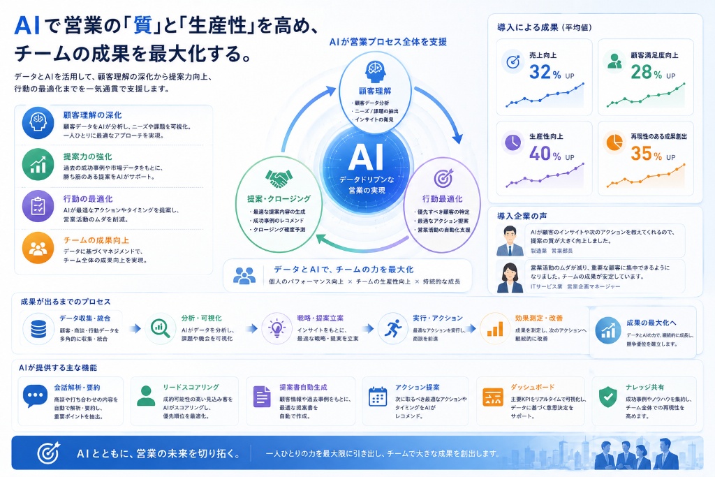 AIで営業の質と生産性を高めチームの成果を最大化