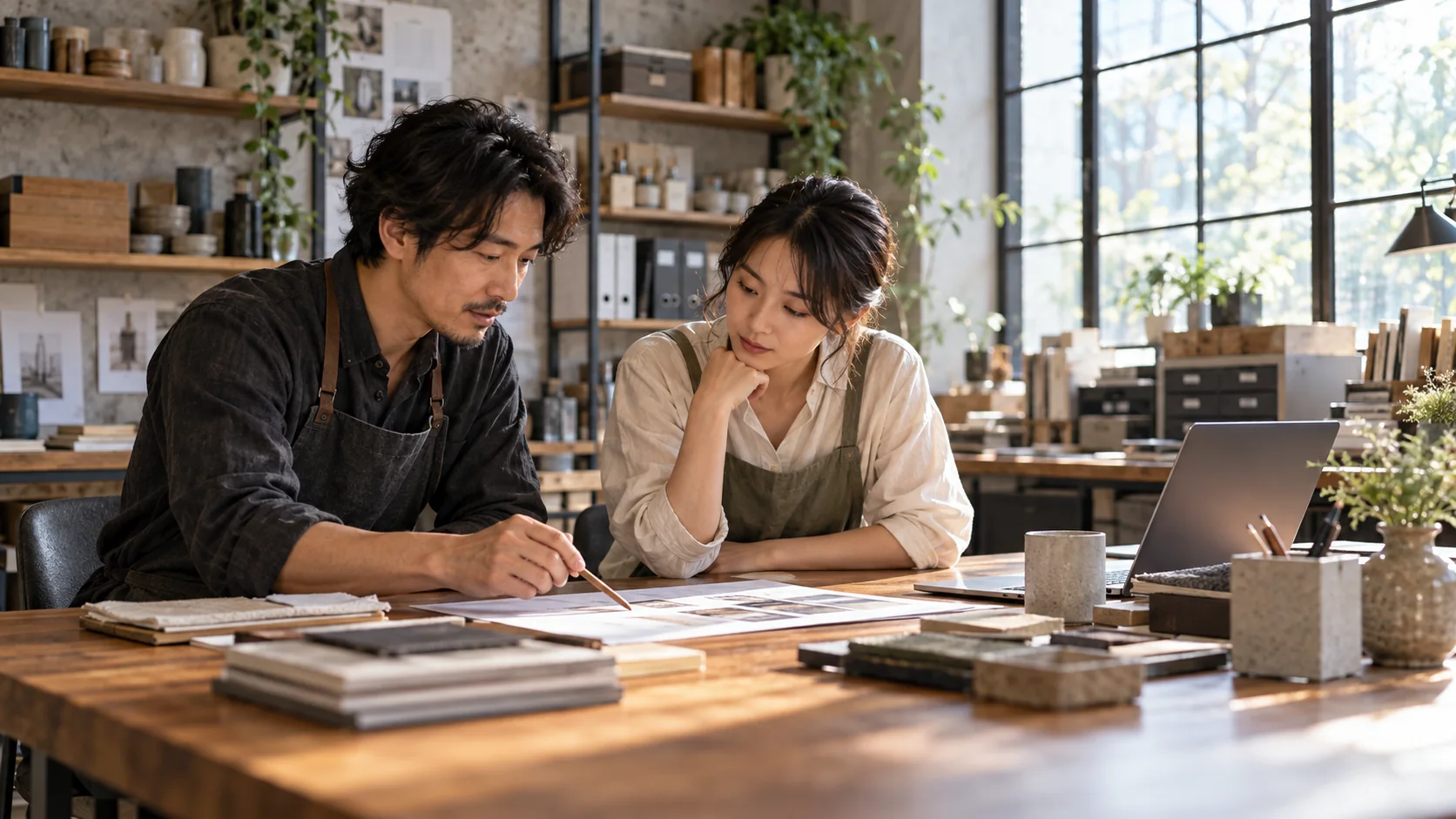 資料と出力を人が照合する架空の作業を表した生成イメージ