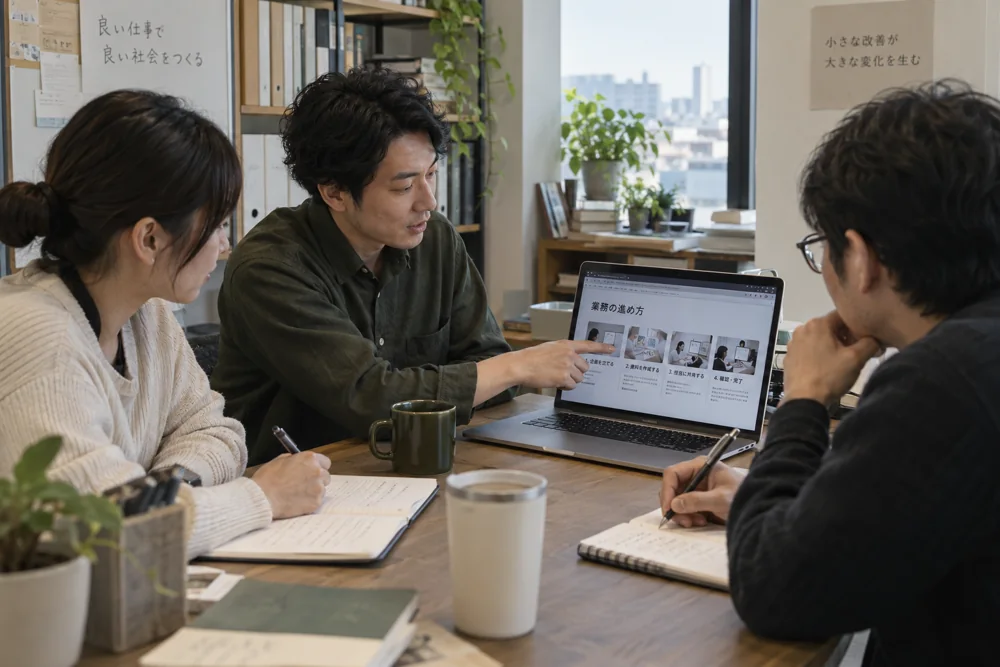 社内で使うの仕事風景（生成イメージ）